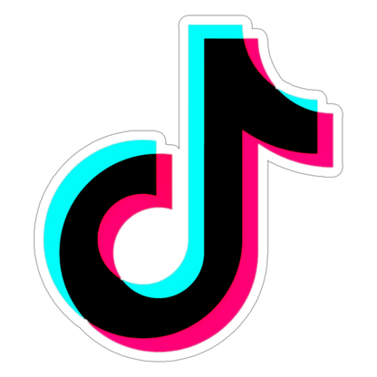 TikTok Logo Die Cut Sticker (1329)