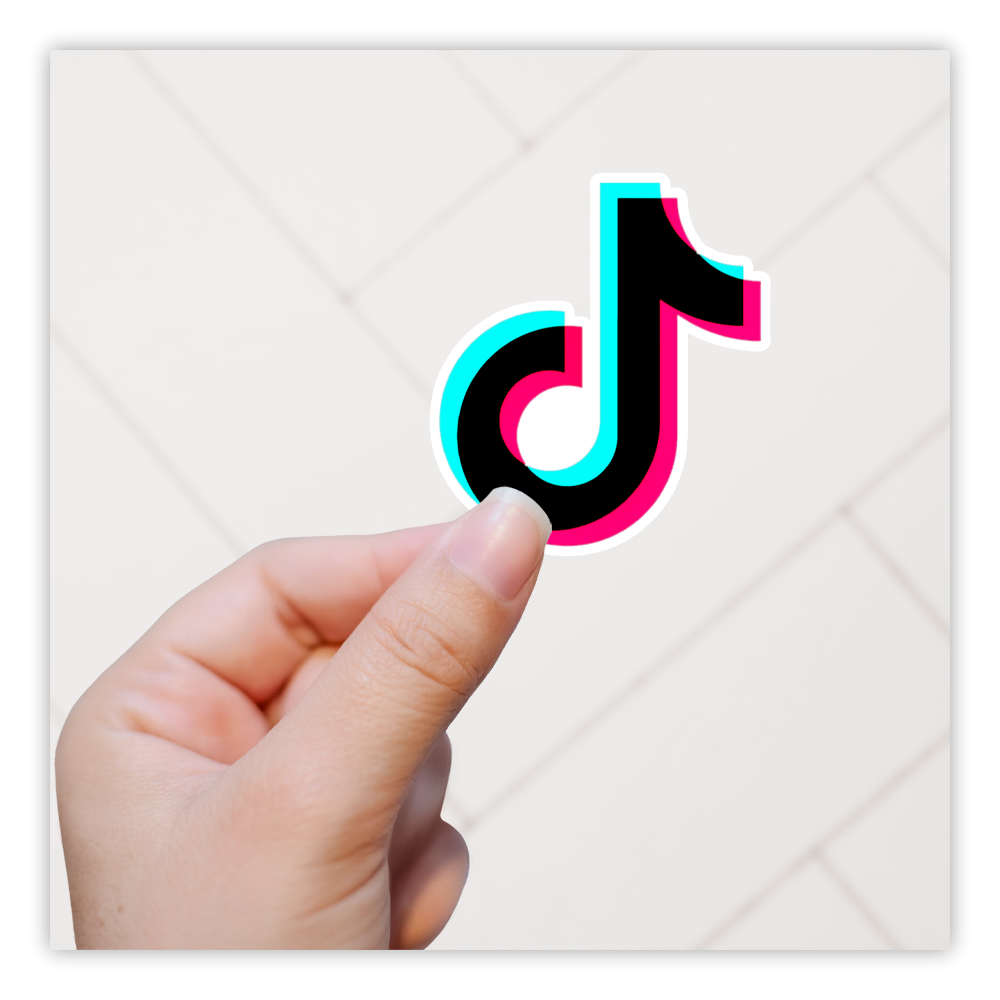 TikTok Logo Die Cut Sticker (1329)