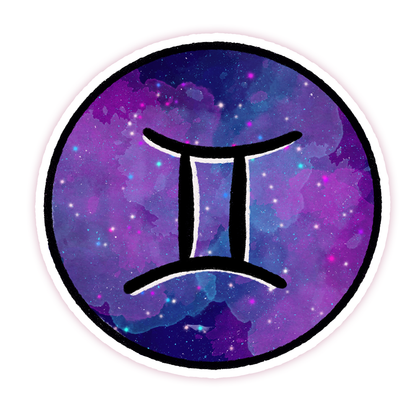 Gemini Zodiac Sign Die Cut Sticker (1347)