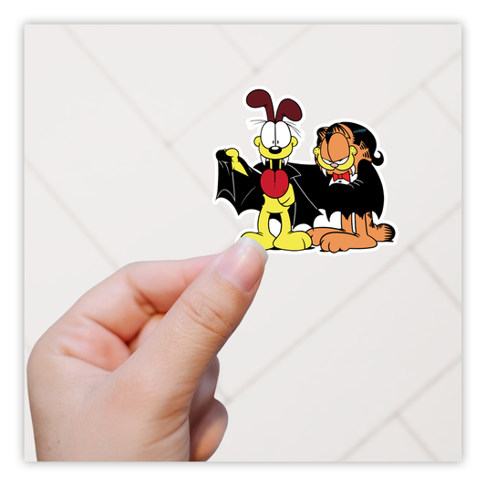 Garfield Odie Halloween Vampires Die Cut Sticker (1352)