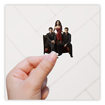 Vampire Diaries Elena Stefan Damon Die Cut Sticker (1353)