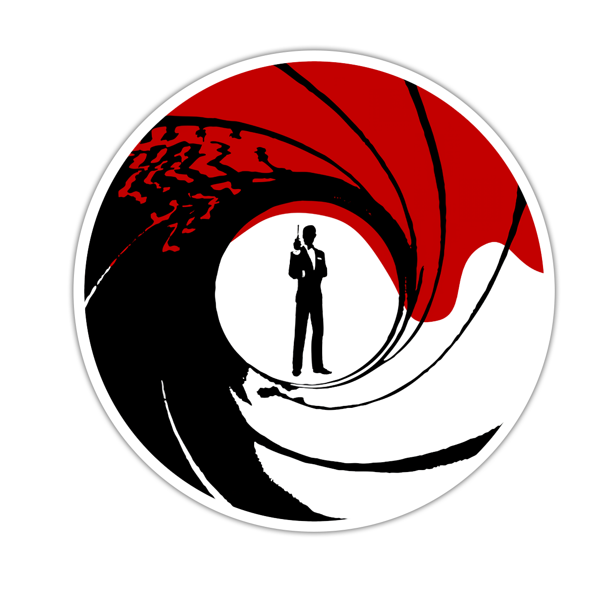 James Bond 007 Die Cut Sticker (1377)