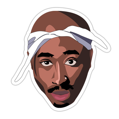 Tupac Shakur Die Cut Sticker (1378)