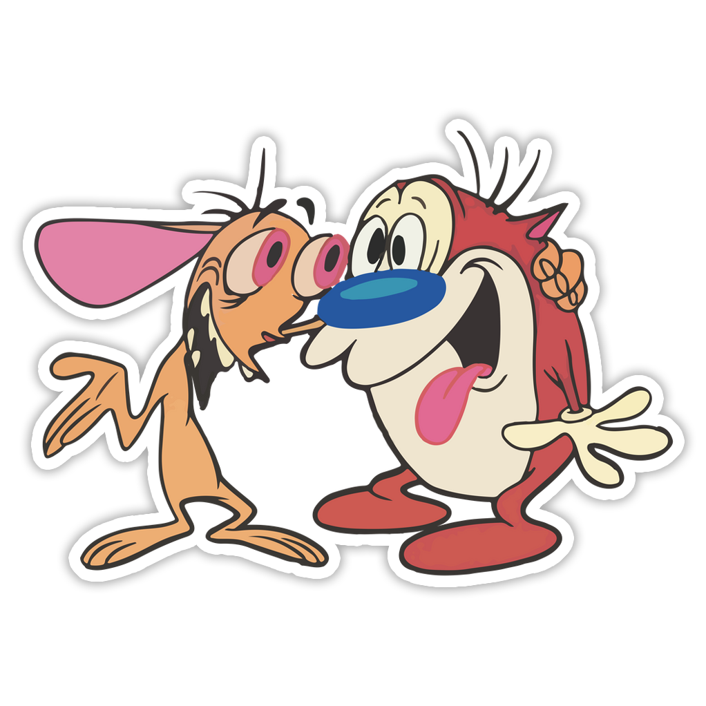 Ren & Stimpy Die Cut Sticker (1383)