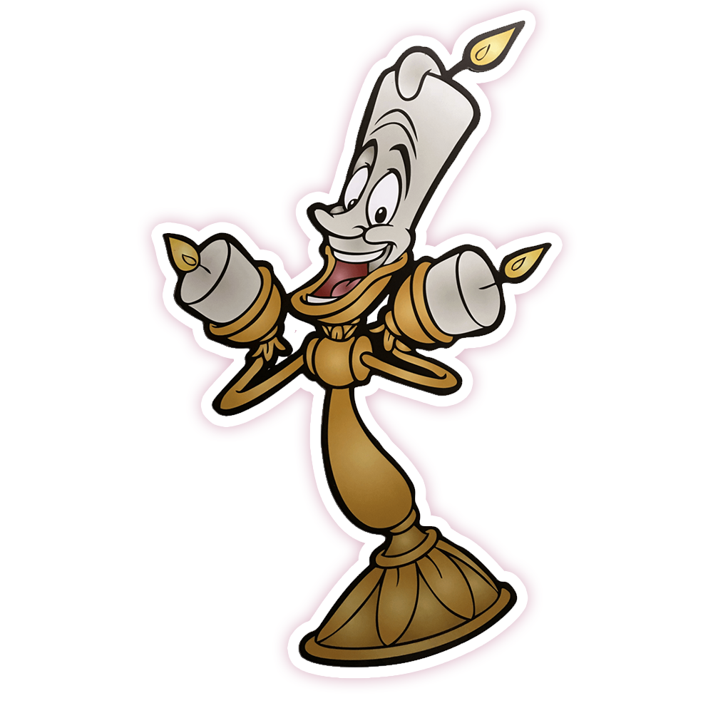 Beauty and The Beast Lumiere Die Cut Sticker