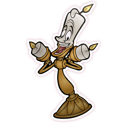 Beauty and The Beast Lumiere Die Cut Sticker (1386)