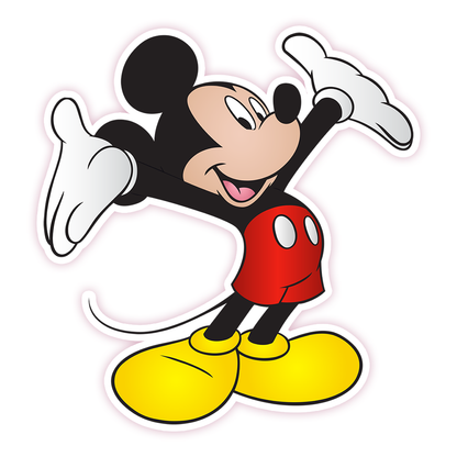 Mickey Mouse Die Cut Sticker (1389)
