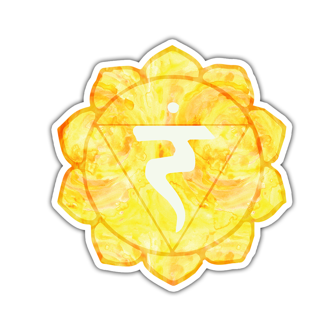 Chakra Solar Plexus Manipura Die Cut Sticker (1394)