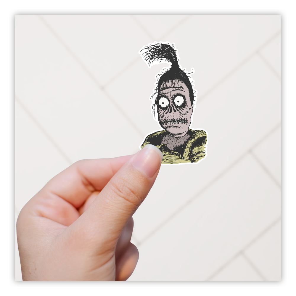 Beetlejuice Shrunken Head Man Die Cut-plakker (143)