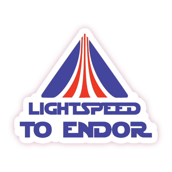 Disney Ride Star Tours Lightspeed To Endor Star Wars Die Cut Sticker