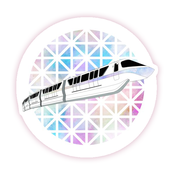 Disney Monorail Die Cut Sticker (1443)