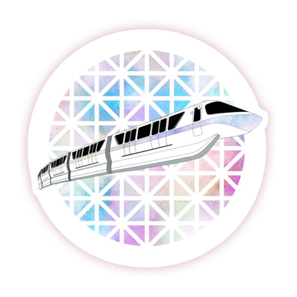 Disney Monorail Die Cut Sticker (1443)