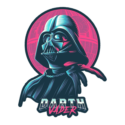 Star Wars Darth Vader Retro New Wave Die Cut Sticker (1450)