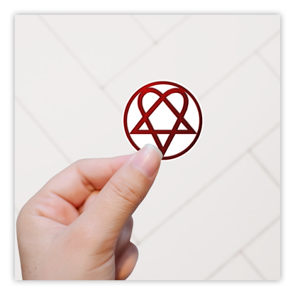 H.I.M. Heartagram Die Cut Sticker (1455)