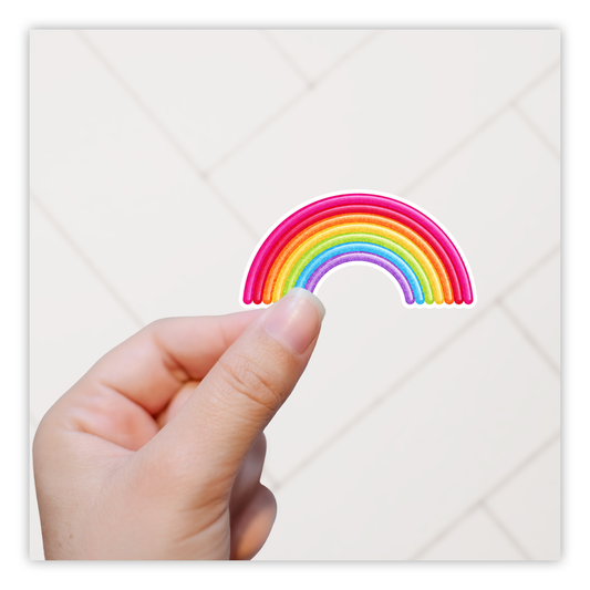 Glittery Rainbow Die Cut Sticker (1462)