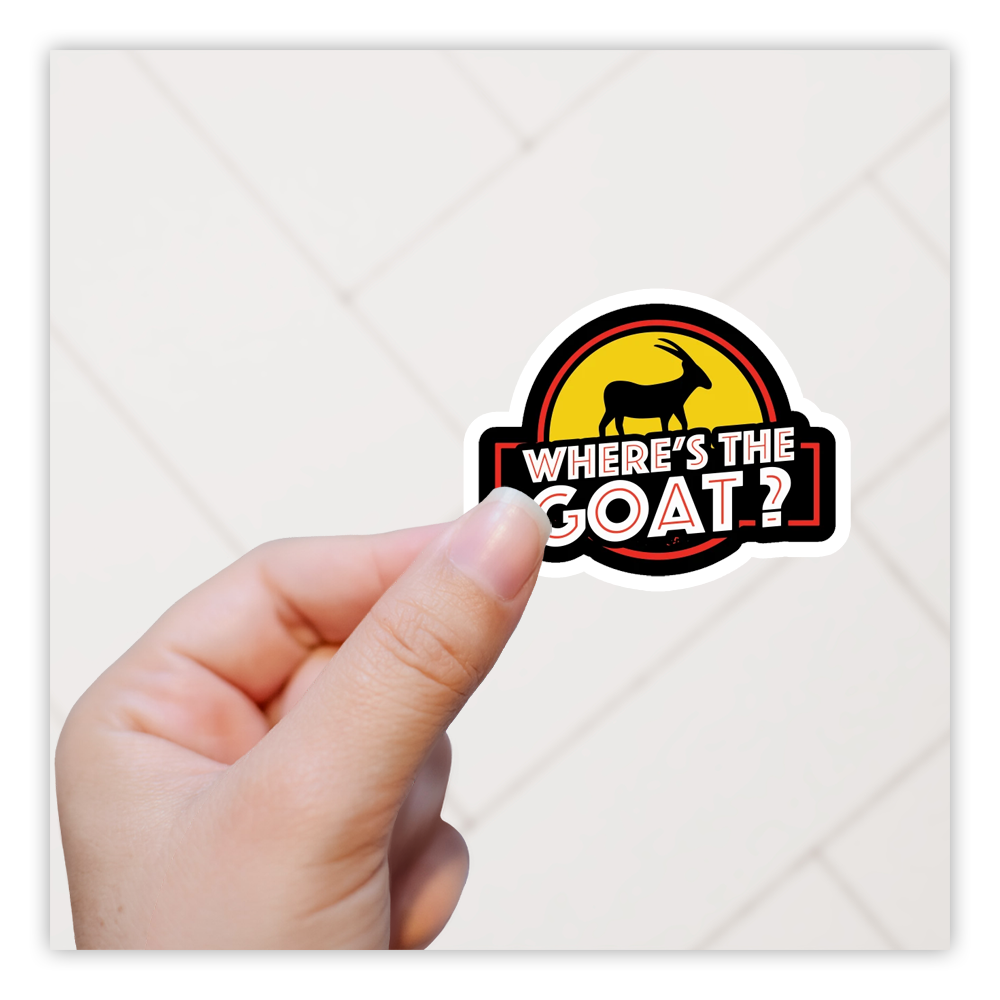 Jurassic Park Where's The Goat Die Cut Sticker (1506)