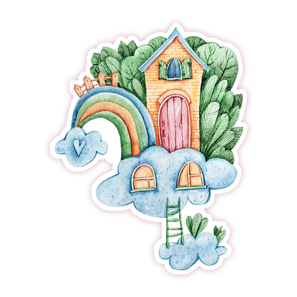 Watercolor Fairy Realm Die Cut Sticker (1518)