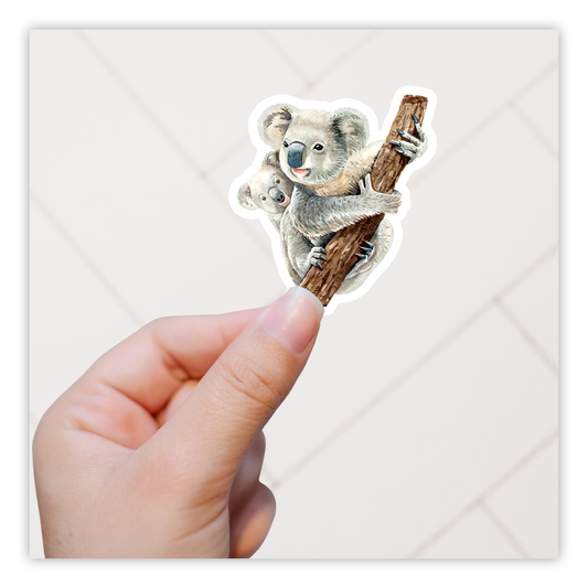 Koala Bear Mom & Baby Die Cut Sticker (1519)