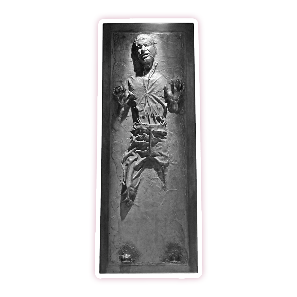 Star Wars Empire Strikes Back Han Solo In Carbonite Die Cut Sticker (1523)