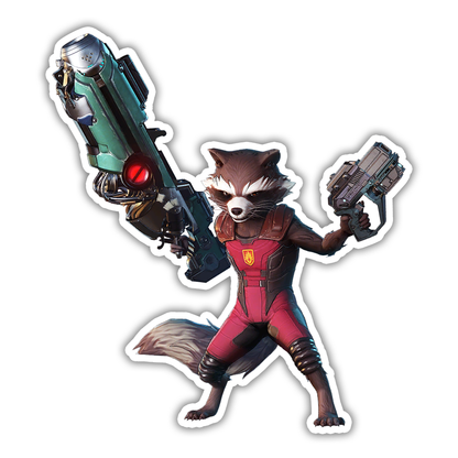 Guardians of The Galaxy Rocket Raccoon Die Cut Sticker (1531)