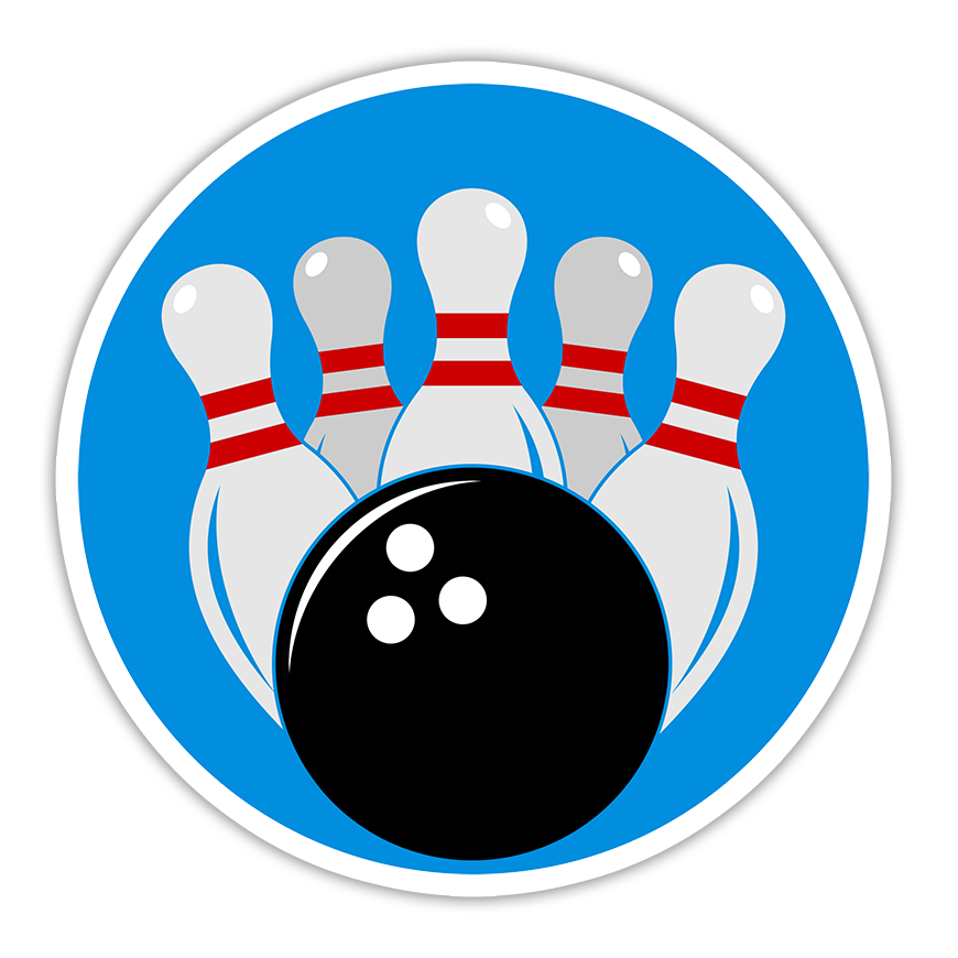 Bowling Die Cut Sticker (1583)