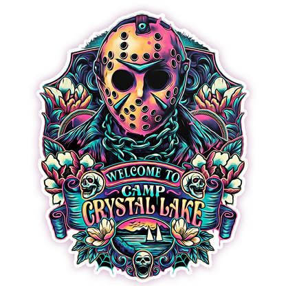 Jason Friday The 13th Camp Crystal Lake Die Cut Sticker (16)
