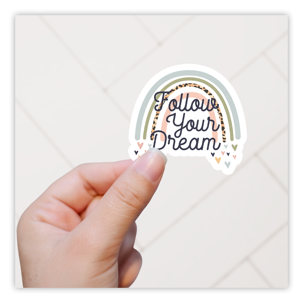 Boho Rainbow Follow Your Dreams Die Cut-plakker (168)