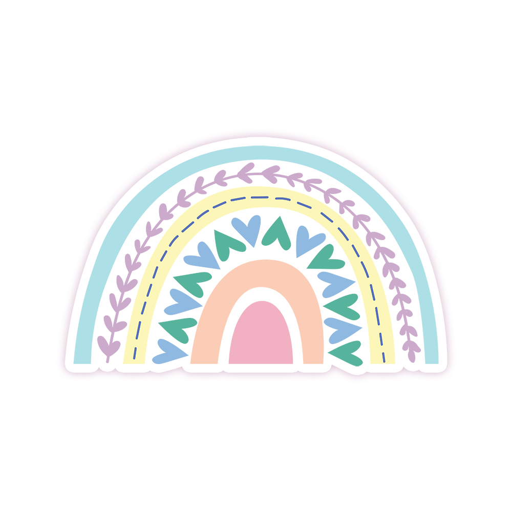 Boho Rainbow Die Cut Sticker (169)