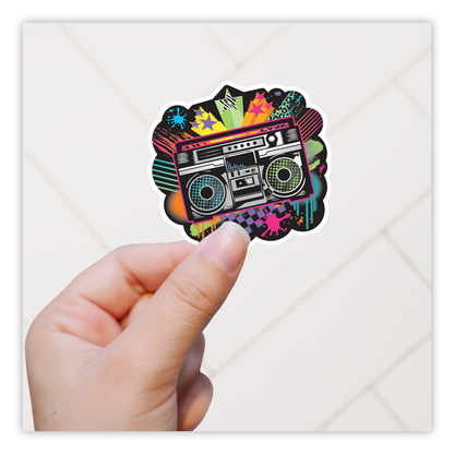 1980s Boombox Die Cut Sticker (172)