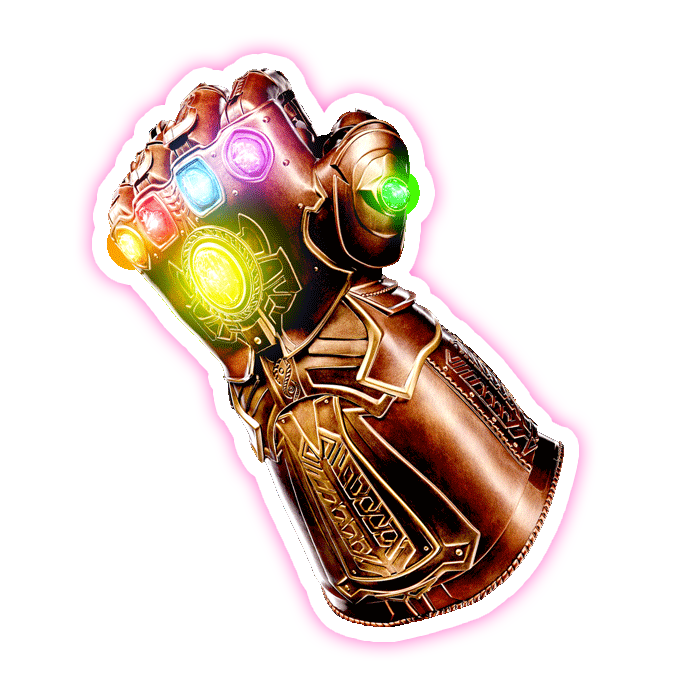 Avengers Thanos Infinity Gauntlet Die Cut Sticker (1856)