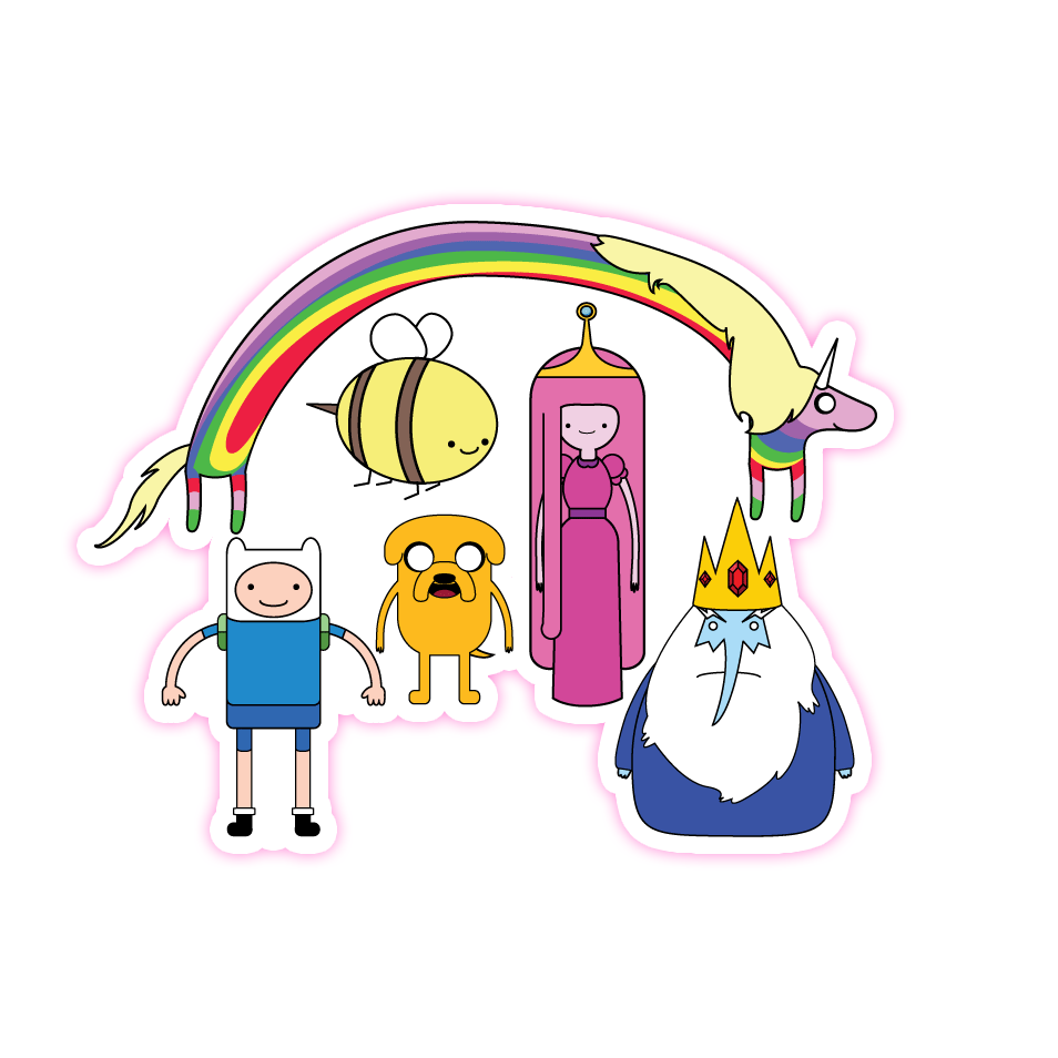 Adventure Time Characters Die Cut Sticker (1877)