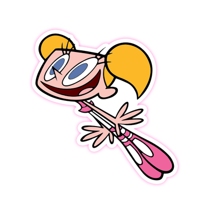 Dexter's Laboratory Dee Dee Die Cut-plakker (1879)