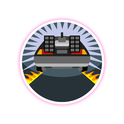 Back to the Future DeLorean Die Cut Sticker (1885)