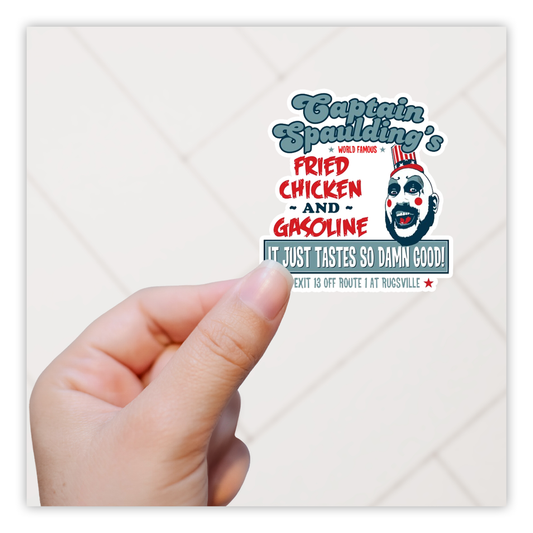 House of 1000 Corpses Devil's Rejects Captain Spaulding's Fried Chicken Die Cut Sticker (188)