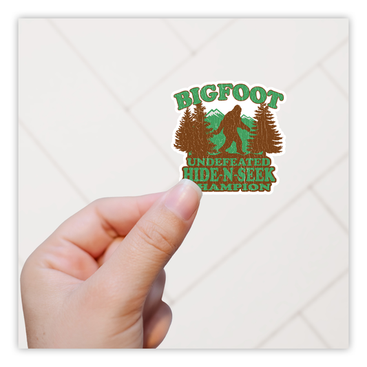 Bigfoot Hide and Seek Champion Die Cut Sticker (1890)