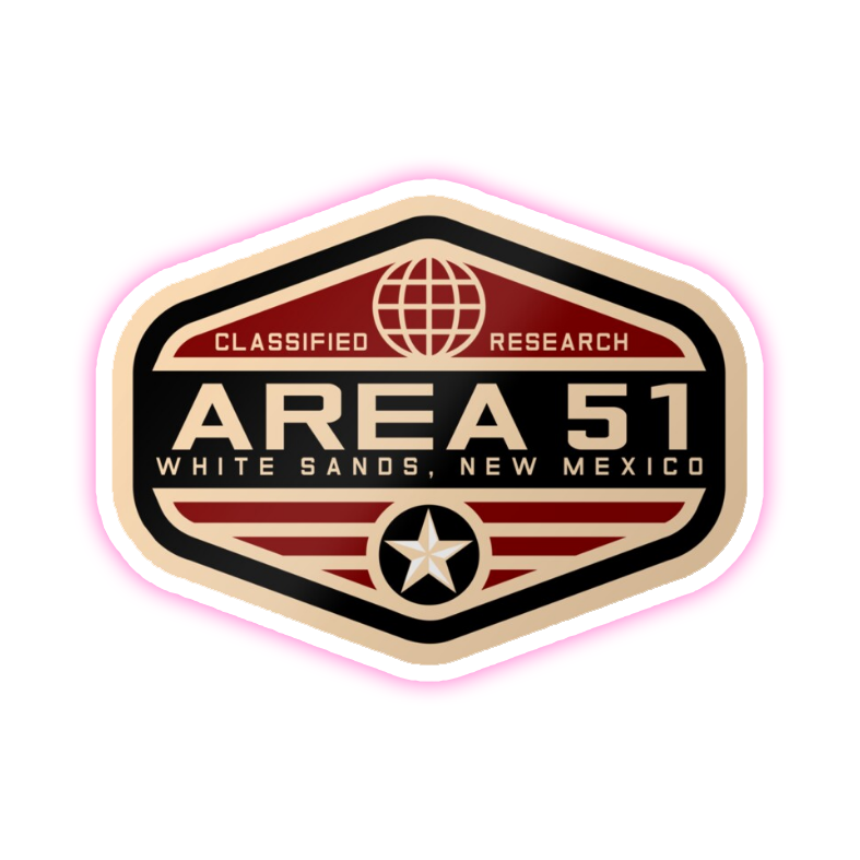 Area 51 Badge Die Cut Sticker (1895)