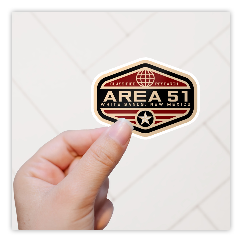 Area 51 Badge Die Cut Sticker (1895)