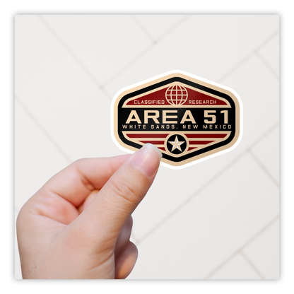 Area 51 Badge Die Cut Sticker (1895)