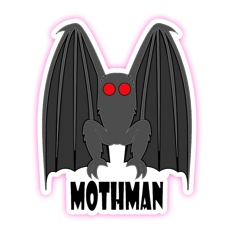 Mothman Die Cut Sticker (1900)