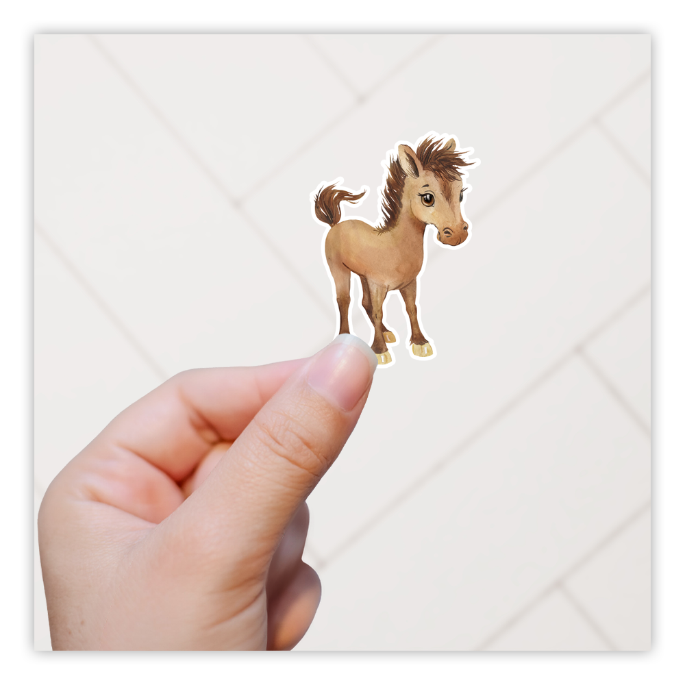 Cute Pony Horse Die Cut Sticker (1912)