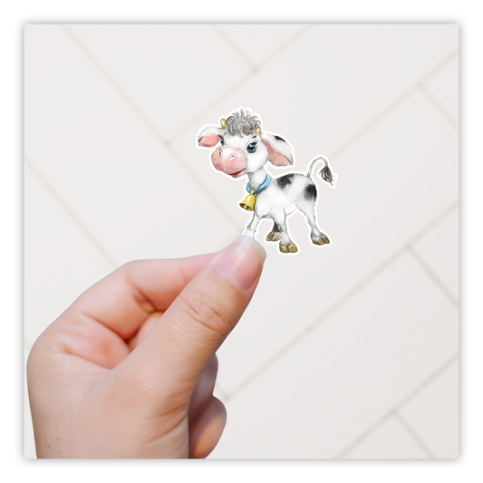 Cow with Bell Die Cut Sticker (1914)