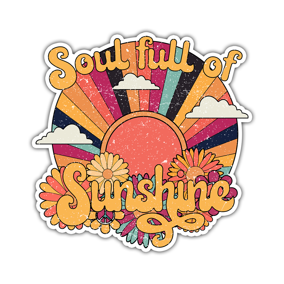 Soul Full Of Sunshine Retro Die Cut Sticker (1920)