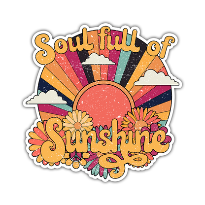 Soul Full Of Sunshine Retro Die Cut Sticker (1920)