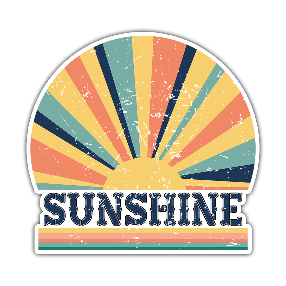 Retro Vintage Sunshine Die Cut Sticker (1928)