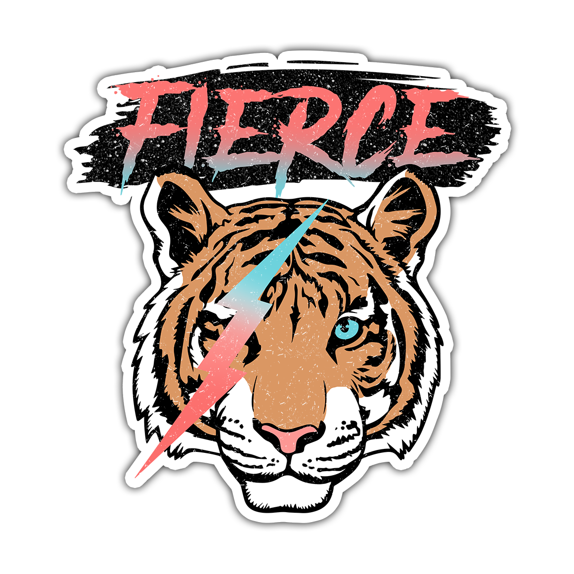 Fierce Tiger Die Cut Sticker (1932)