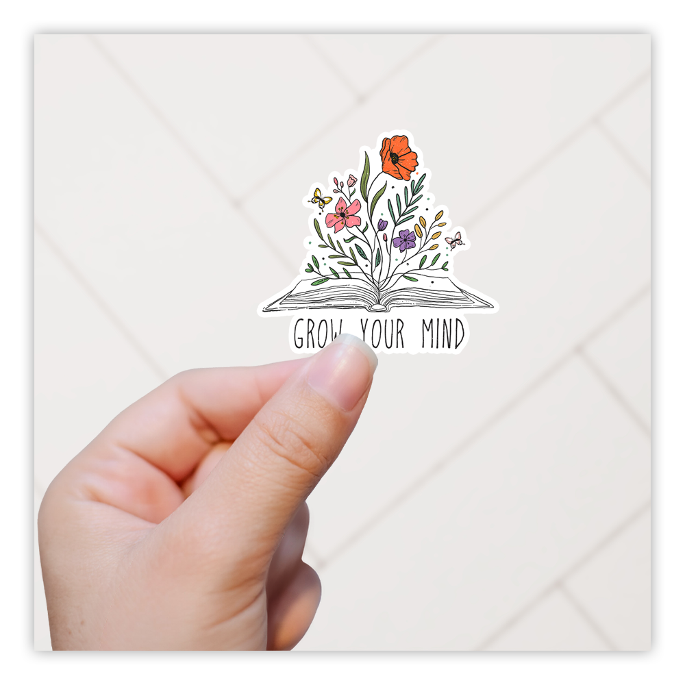 Grow Your Mind Book Wild Flowers Die Cut Sticker (1933)