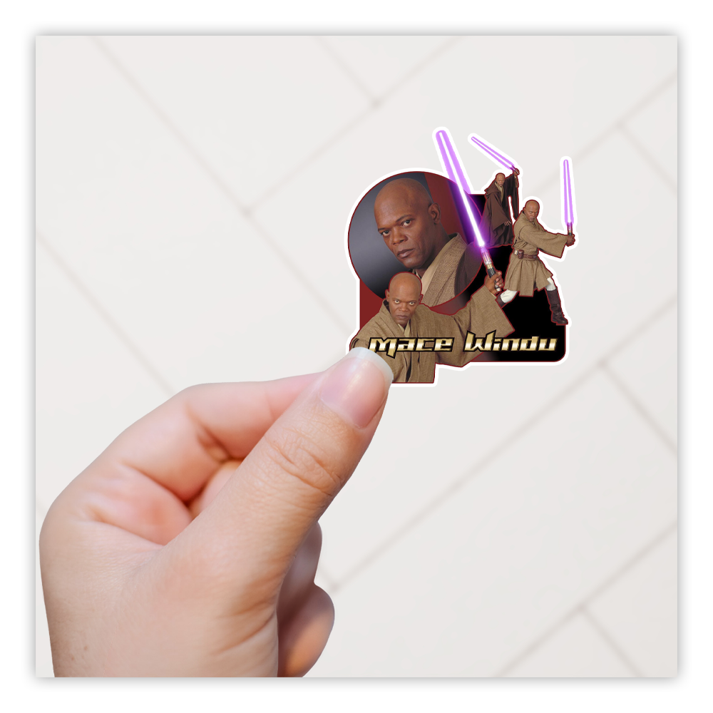 Star Wars Mace Windu Die Cut Sticker (1945)