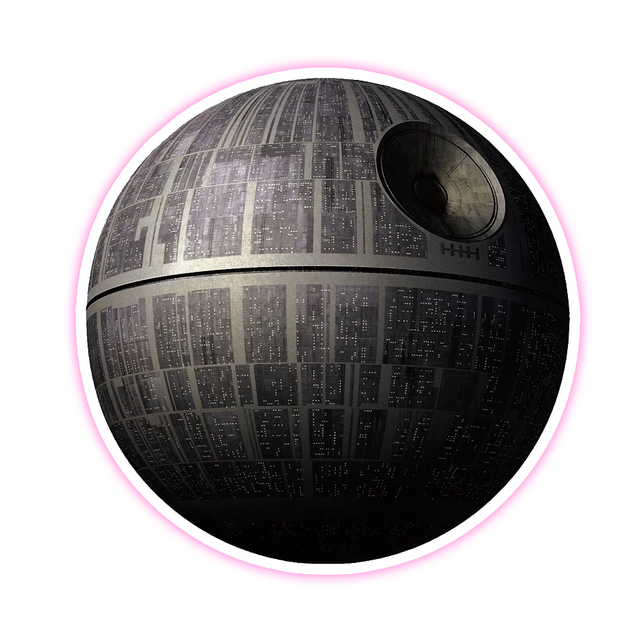 Star Wars Death Star Die Cut Sticker (1950)