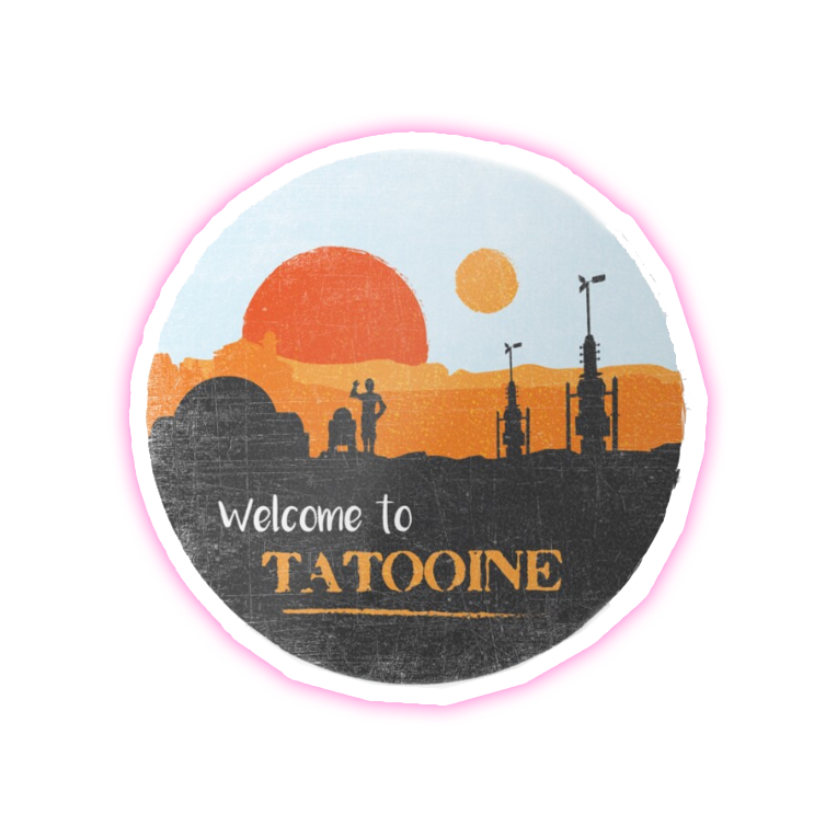 Star Wars Tatooine Die Cut Sticker (1954)