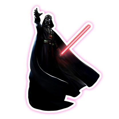 Star Wars Darth Vader Force Choke Lightsaber Die Cut Sticker (1955)